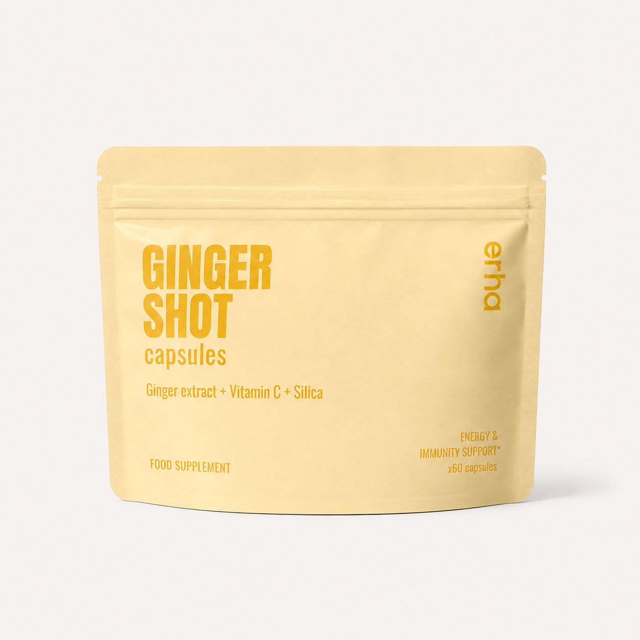 erha Ginger Shot capsules pouch
